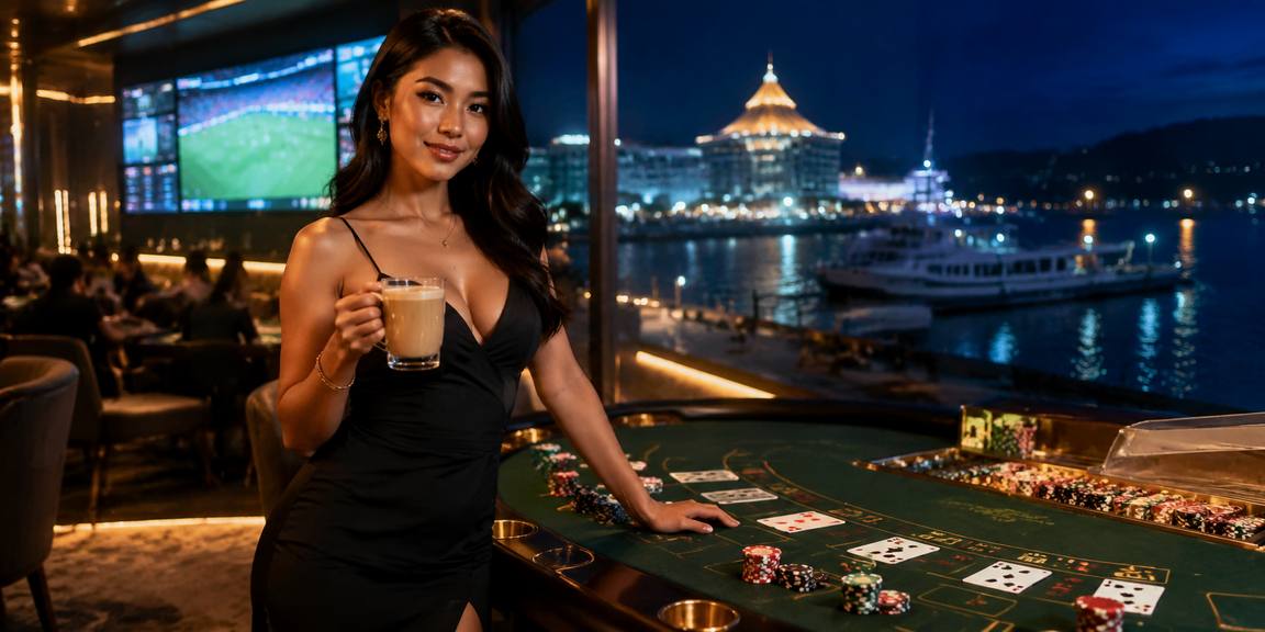 Permainan kasino langsung dengan dealer nyata di meja anda